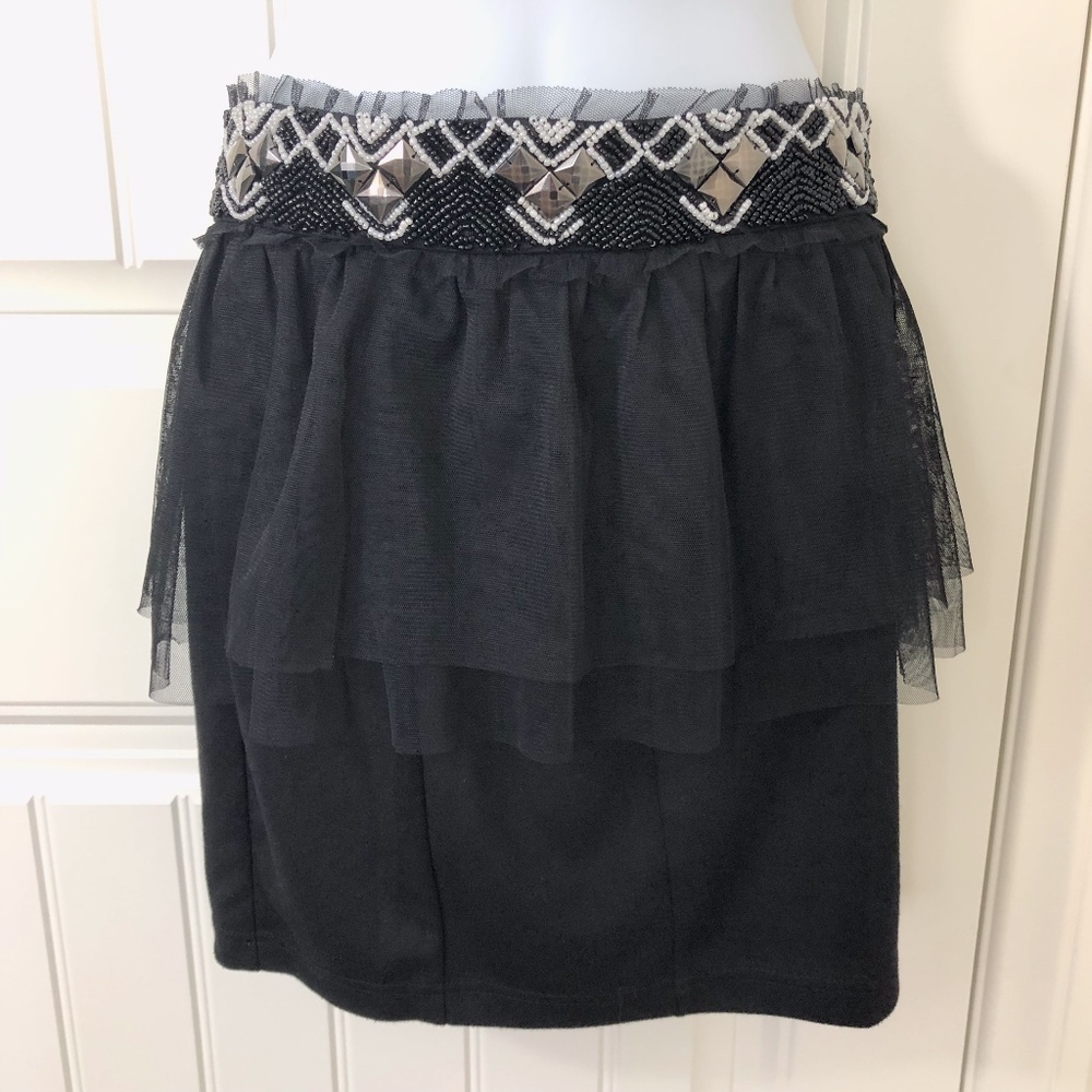 Anthropologie Twelve by Twelve LA Black Skirt XS